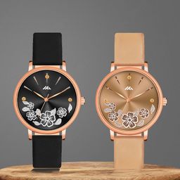 Shocknshop Women Pack of 2 Leather Straps Analogue Watch MT516-519-image-97