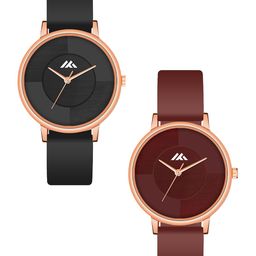 Shocknshop Women Pack Of 2 Round Analogue Watch MT536-39-image-73