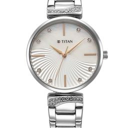 Titan Women Embellished Dial & Stainless Steel Straps Analogue Watch 95237SM01-image-70