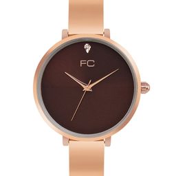 French Connection Women Dial & Rose Gold Toned Stainless Steel Straps Analogue Watch FCN00076A-22