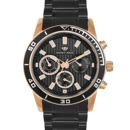MONT NEO Men Embellished Dial & Stainless Steel Bracelet Style Watch 1036C-M3404-39