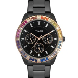 Timex Women Embellished Dial & Stainless Steel Bracelet Style Straps Analogue Multi Function Watch-13