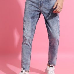 HIGHLANDER Men Mid-Rise Tapered Fit Low Distress Heavy Fade Stretchable Jeans-picture-43