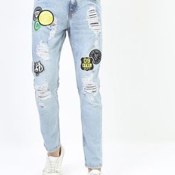 HIGHLANDER Men Blue Tapered Fit Mildly Distressed Heavy Fade Stretchable Jeans-image-46