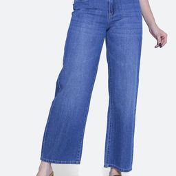 FCK-3 Women Dragon Wide Leg High-Rise Clean Look Light Fade Stretchable Jeans-image-72