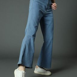 High Star Women Clean Look High-Rise Light Fade Flared Stretchable Jeans-image-65