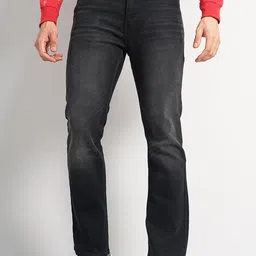The Indian Garage Co Men Bootcut Clean Look Light Fade Stretchable Jeans-image-79