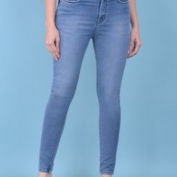 Crimsoune Club Women Skinny Fit Light Fade Stretchable Jeans-picture-32
