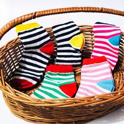 FOOTPRINTS Pack Of 5 Kids Striped Ankle Length Socks-26