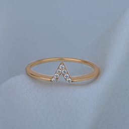 Carlton London 925 Sterling Silver 18KT Rose Gold-Plated CZ-Studded Finger Ring-8