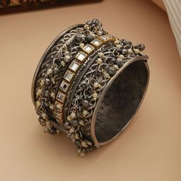 Jazz and Sizzle Silver-Plated Kada Bracelet-60