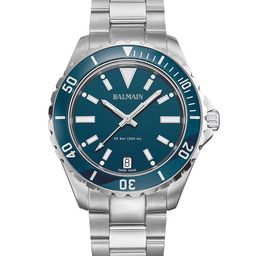 Balmain Men Brass Embellished Dial & Stainless Steel Bracelet Style Straps Analogue Watch B43413395-image-0