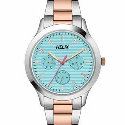 Helix Women Striped Dial & Stainless Steel Straps Analogue Watch TW053HL03-image-33