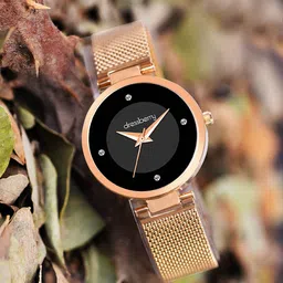 DressBerry Women Embellished Dial Reset Time Analogue Watch HOBDB-219-RG-BK-36