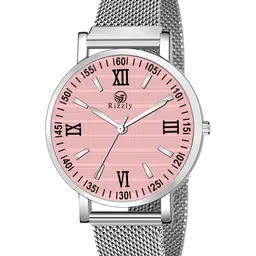 Septem Women Pink Printed Dial & Silver Toned Stainless Steel Bracelet Style Straps Analogue Watch-picture-39