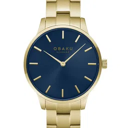 Obaku Men Brass Dial & Stainless Steel Quartz Analogue Watch V247GXGLSG-image-38