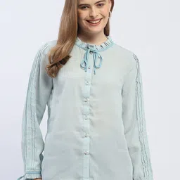 Madame Tie-Up Neck Shirt Style Top-image-64
