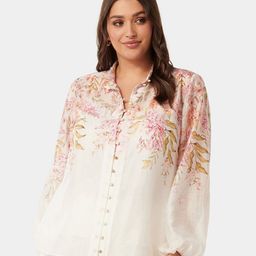 Forever New Plus Size Floral Printed Puff Sleeve Shirt Style Top-picture-54