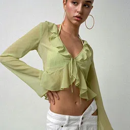 StyleCast x Revolte Chiffon Shirt Style Top-image-74