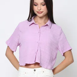 DRIRO Self Design Pure Cotton Shirt Style Top-picture-1