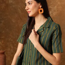 Anouk Print Cotton Shirt Style Top-image-24