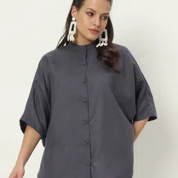 9rasa Cotton Oversized Loose Fit Shirt Style Top-picture-36