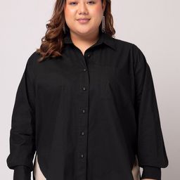FabAlley Curve Spread Collar Cuffed Sleeves Pure Cotton Shirt-picture-10