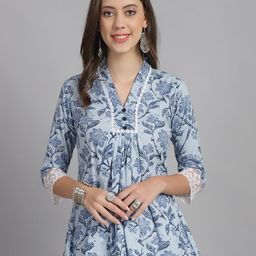 KALINI Ethnic Motifs Print Pure Cotton A-Line Top-picture-20