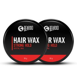 BEARDO Men Set Of 2 Crystal Wax Strong Hold Hair Wax With Aloe Vera & Bees Wax - 50g Each-6