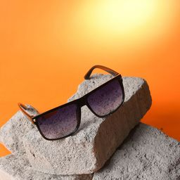 HAUTE SAUCE by Campus Sutra Unisex Purple Lens & Black Wayfarer Sunglasses with UV Protected Lens-image-1