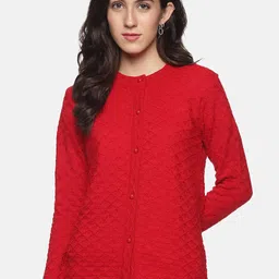 CLAPTON Checked Woollen Cardigan-17