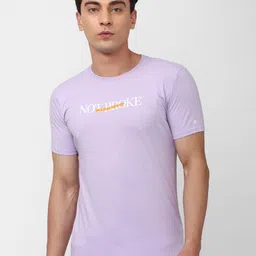 Peter England Casuals Typography Printed Slim Fit T-shirt-image-35