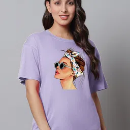 Kanvin Graphic Printed Pure Cotton Lounge T-Shirts-image-87