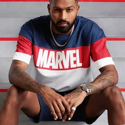 The souled store Marvel: Logo Multicolor Oversized T-Shirts-image-5