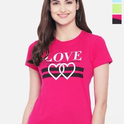 Fabflee Pack Of 3 Typography Printed Casual Cotton T-shirts-picture-20