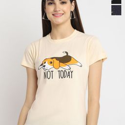Fabflee Pack Of 3 Printed Cotton T-shirts-image-59
