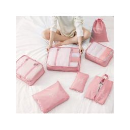 House of Quirk Pink Clothes Storage Cubes Packing Organizers (Set of 7)-picture-34