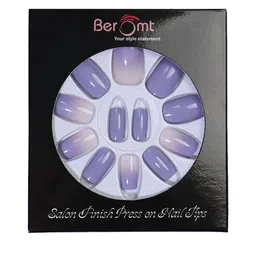 BEROMT 12 Pcs Long-Lasting Reusable Lightweight Salon Finish Press on Nail Tips- Shade 157-31