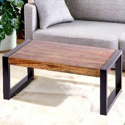 ikiriya Hamstreet Rectangular Solid Wood Coffee Table in Teak Finish-picture-42