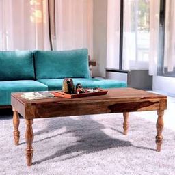 ikiriya Hudson Rectangular Solid Wood Coffee Table in Teak Finish-picture-39