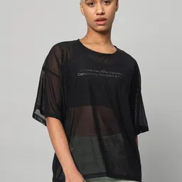 MKH Typography Drop-Shoulder Sleeves Printed Dri-FIT Relaxed Fit Sports T-shirt-23