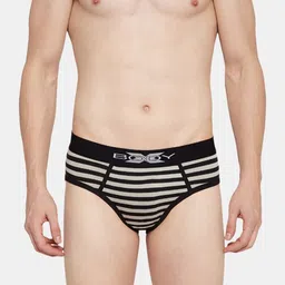 BODYX Striped Low Rise Basic Briefs BX03B-BLACK-STRIPE-XL-picture-57