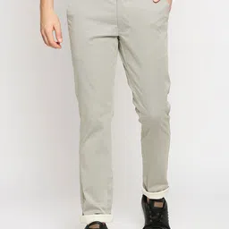 Basics Men Beige Tapered Fit Trousers-image-71
