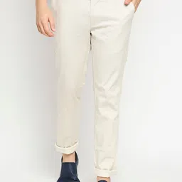 Basics Men Beige Tapered Fit Trousers-image-62