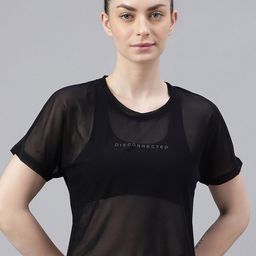 MKH Dri-FIT Typography Printed Extended Sleeves Crop T-Shirt-picture-19