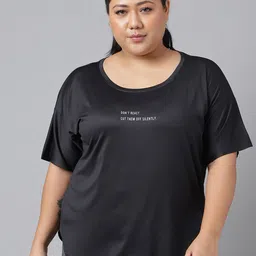 MKH Plus Size Typography Printed Drop-Shoulder Sleeves Relaxed Dri-Fit T-shirt-picture-17