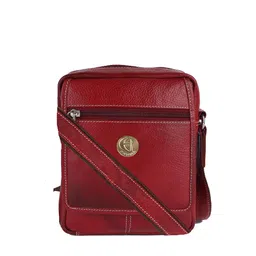 HiLEDER Unisex Pure Leather Cross Body Sling Travel Messenger Bag-34