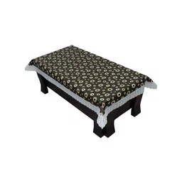 Dakshya Industries Brown Floral Printed 4-Seater Rectangle Table Cover-53
