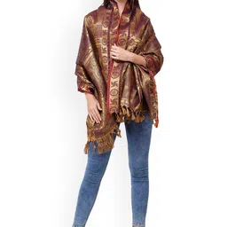 Exotic India Mookambikayai  Woven Design Shawl-picture-13