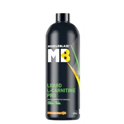 MuscleBlaze Liquid L-Carnitine Pro Triple Strength Formula - Tangy Orange Flavour - 450ml-99